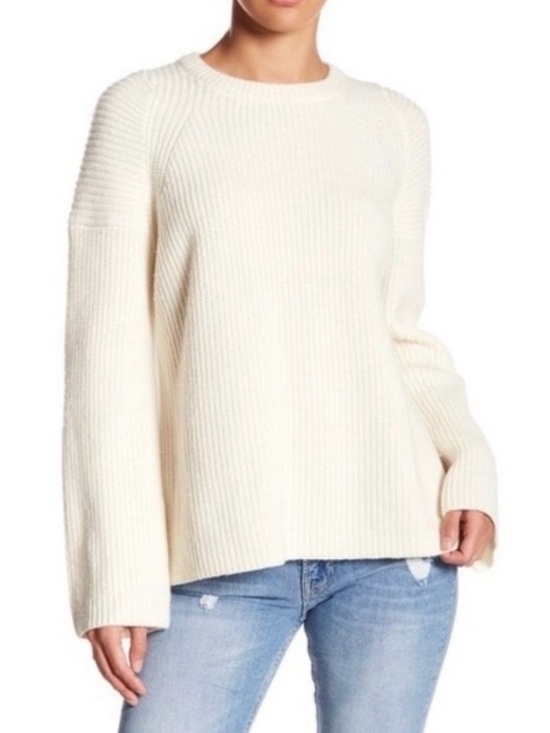 AllSaints Tops - All Saints Jago Wool & Alpaca Crewneck Sweater Women’s M Cream Color Size M